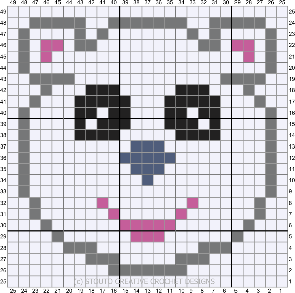 C2C Pattern Graph for Cute Baby Polar Bear