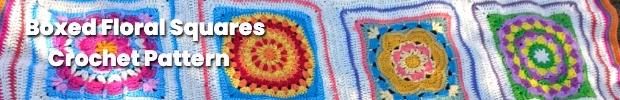 Boxed flower square blanket pattern