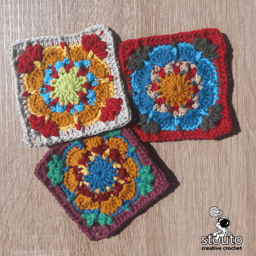 Free granny square pattern crochet tutorial squares 03