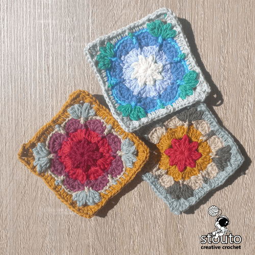 Free granny square pattern crochet tutorial squares 04