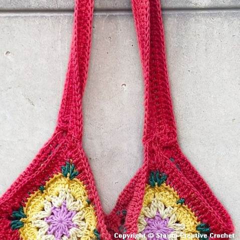 Joining handles o crochet bag instructions