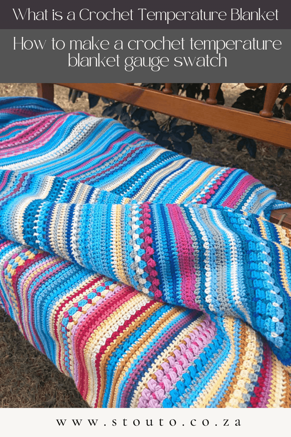 How to make a crochet temperature blanket gauge swatch