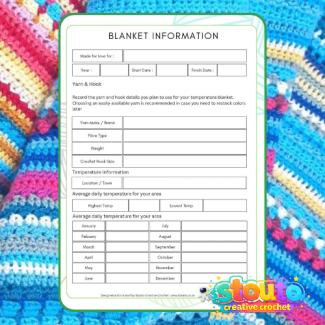 How to get started with this free Temperature Blanket Ebook.