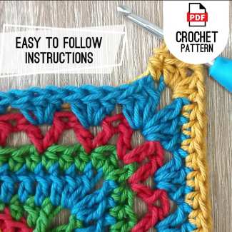 Find Peace - African Flower Squares Blanket Pattern Instruction