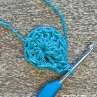 Center stage bold large flower granny square pattern Round 1