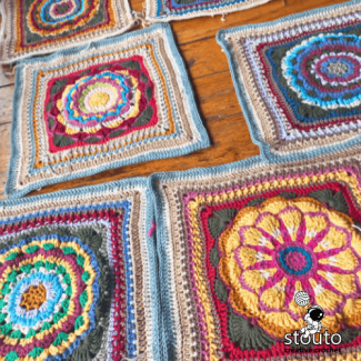 Crochet blanket pattern layout and setup finished crochet blanket squares