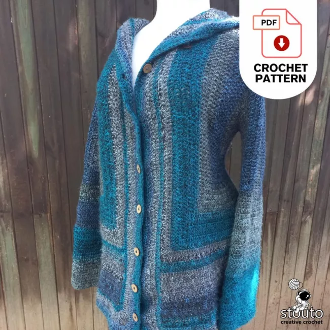 Beautiful women's crochet jacket pattern