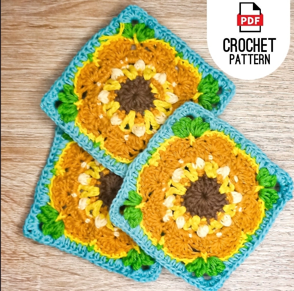 Free crochet flower granny square pattern inspired by Cape Daisy blooms and garden flowers.