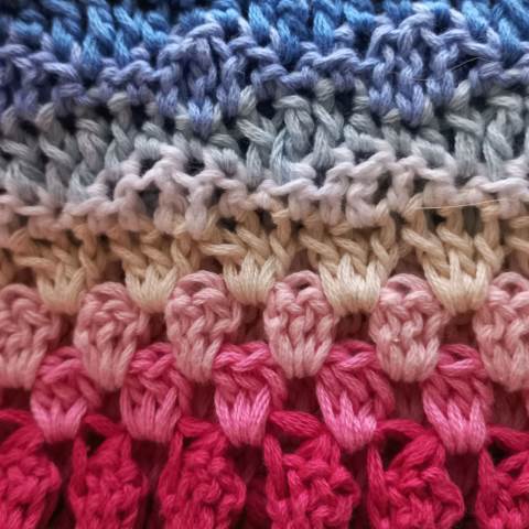 crochet granny squared stitch