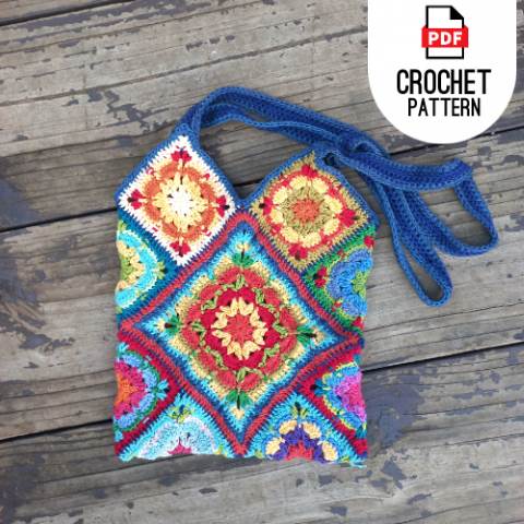 Flower crochet square patterns