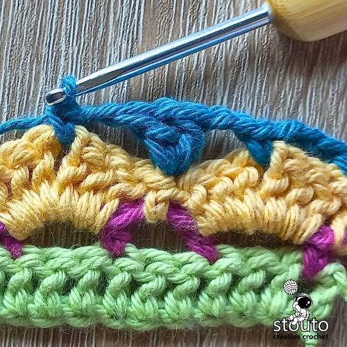 How to Crochet Flower Shells in a Row 4 - Full Step-by-Step