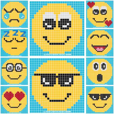 Buy the C2C Emoticon Afghan Square Bundle