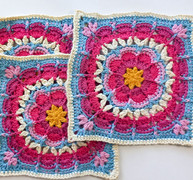 How long does it take to complete a larger flower granny square pattern