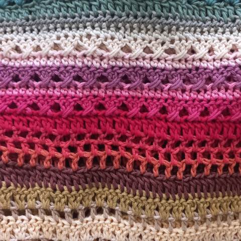collection of stitch sampler rows 80 to 92
