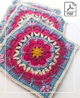 Pretty colofrull fliwer crochet pattern