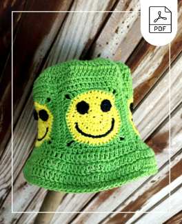 Download a digital pattern for crochet bucket hat