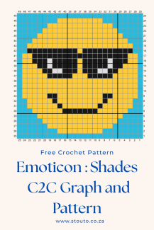C2C Crochet Emoticon Cool Beans Graph and Pattern