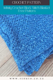 Infinity block stitch baby blanket free pattern