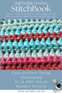 Easy hdc stitch pattern for beginner crochet blankets