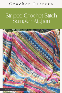 How much yarn will I need to create a crochet stitch sampler
