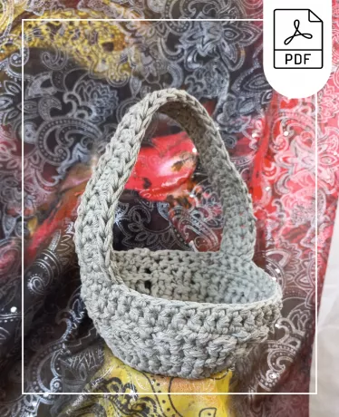 Pdf download for basket weave mini crochet basket