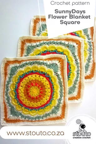 Sunnyday crochet square pattern