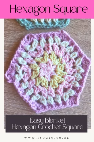 Easy Blanket Hexagon Square Free Online Pattern