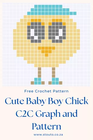Cute Baby Chicken Boy C2C Graph and Pattern