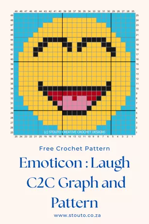  Free C2C Crochet Pattern Emoticon Love Eyes
