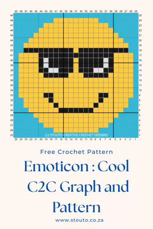 C2C Crochet Emoticon Sun Shades Graph and Pattern