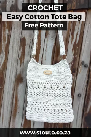 Free online pattern for an easy crochet tote bag