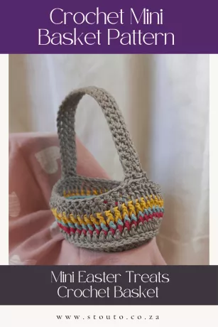 Free crochet pattern - Mini Striped Easter Treats Basket