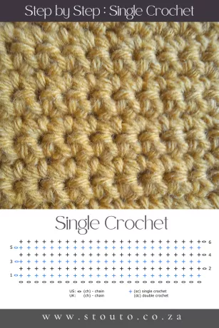 Learn how to master the single crochet stitch (US : SC/ UK : DC) with detailed instructions. 