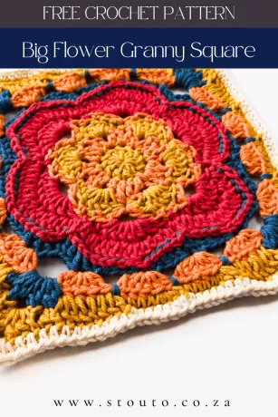 Big Flower Crochet Square – Free Crochet Pattern