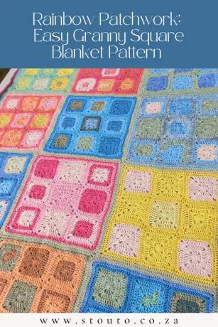 Create a cozy easy granny square blanket bursting with rainbow colors. A relaxing project that’s fun, fast, and satisfying.