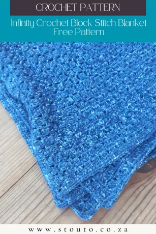 Infinity block stitch baby blanket free pattern