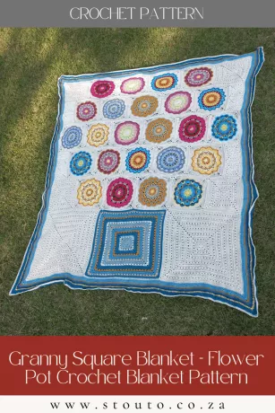 How to Make a Flower Pot Crochet Blanket (Granny Square Pattern)