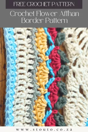 Crochet Flower Afghan Border Pattern for Granny Square Blankets