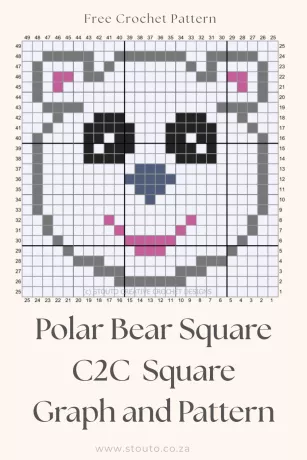 C2C Cartoon Baby Panda Bear Crochet Graph and Pattern