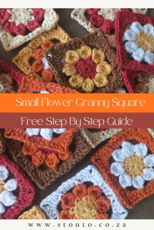 Super easy Small crochet flower granny square