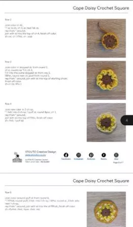 Per row photos of pdf pattern