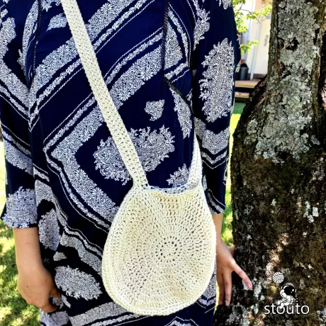 Crochet cross body tote sling bag