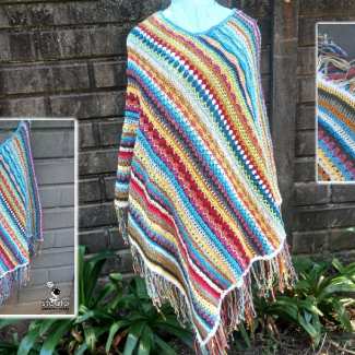 Bohemian style vintage inspired shabby chic crochet poncho