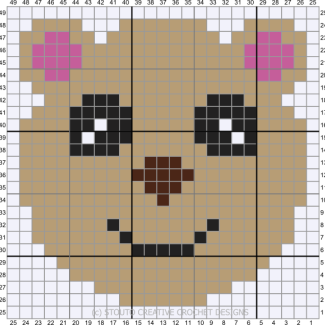 Cartoon Bear C2C Chart