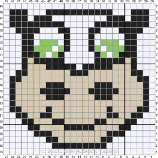 Cartoon Cow C2C Pattern Chart
