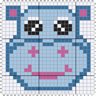 C2C  Graph Cartoon Hippo Square
