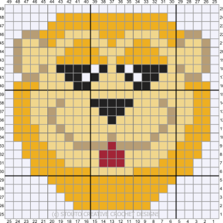 Cartoon Lion C2C Pattern Chart
