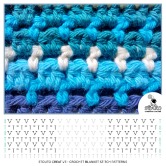 2HDC Block Stitch Pattern stitch Diagram