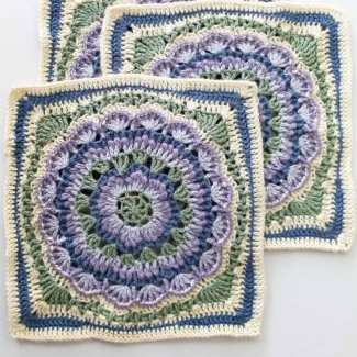 Agapanthus Africanus Delicate  Crochet Flower Square 