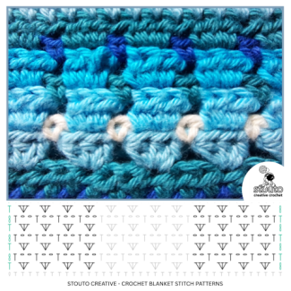 3HDC Alternative Block Stitch Pattern Diagram